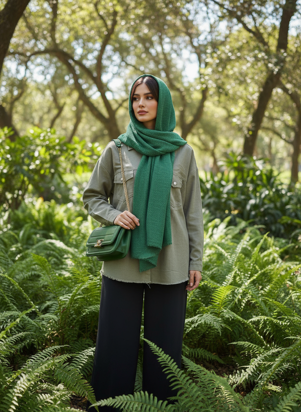 کت کتان زنانه پایین ریش برند HI مدل پاییزه