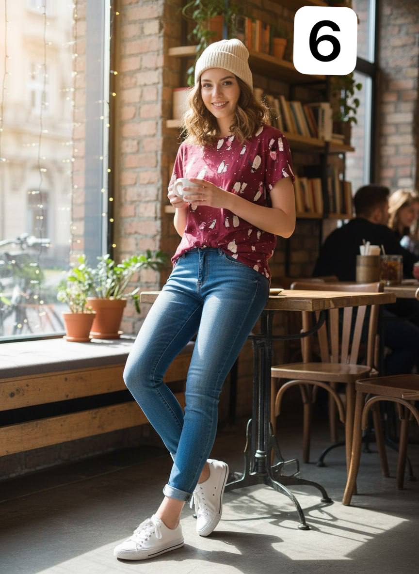 تیشرت پنبه ای طرحدار برند اچ اند ام