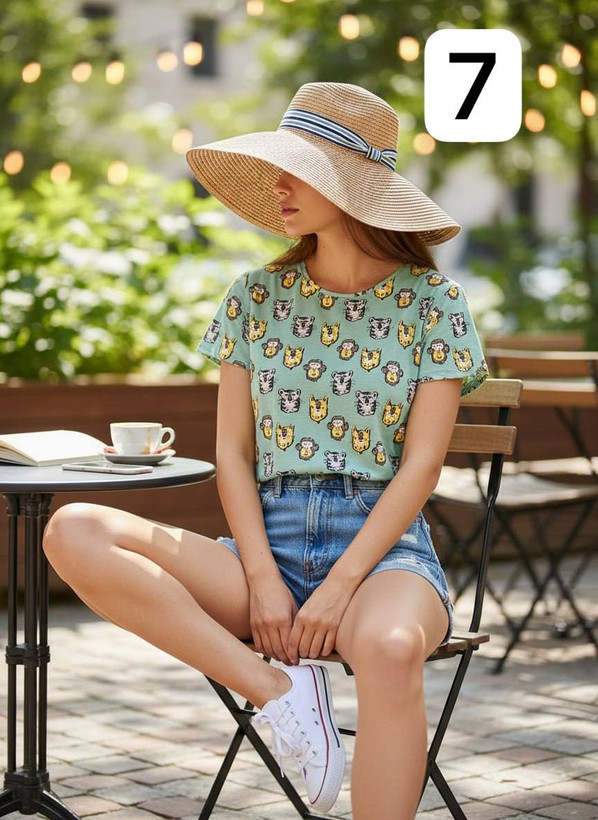 تیشرت پنبه ای طرحدار برند اچ اند ام