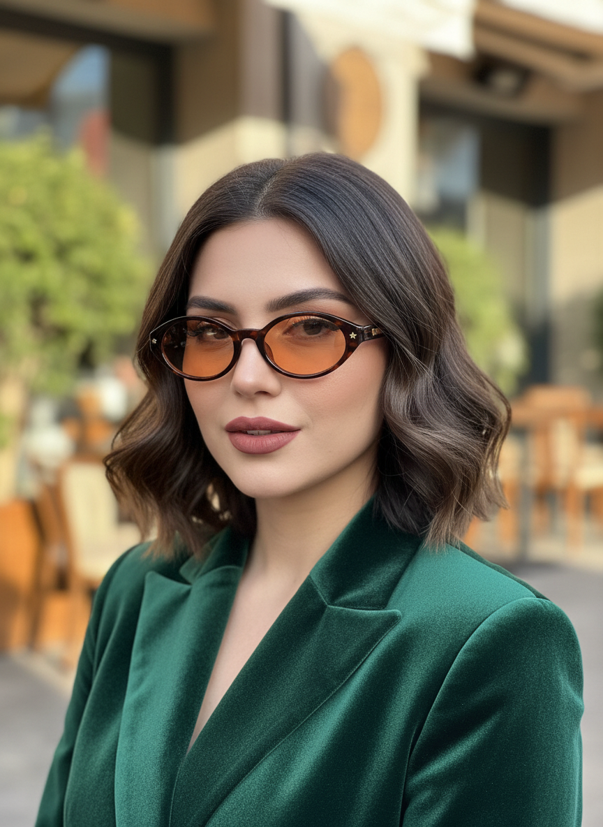 عینک آفتابی زنانه شیشه دودی UV400 طرح دیور
