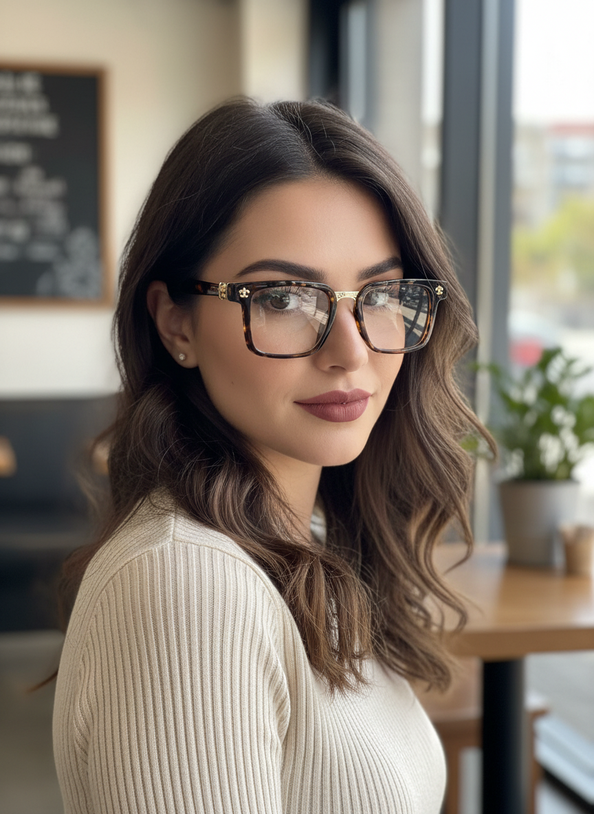 عینک زنانه بلوکات UV 400 فریم مستطیلی