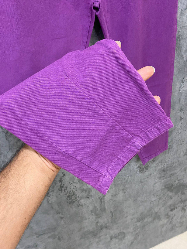 دمپای شلوار کتان زنانه مامفیت بنفش