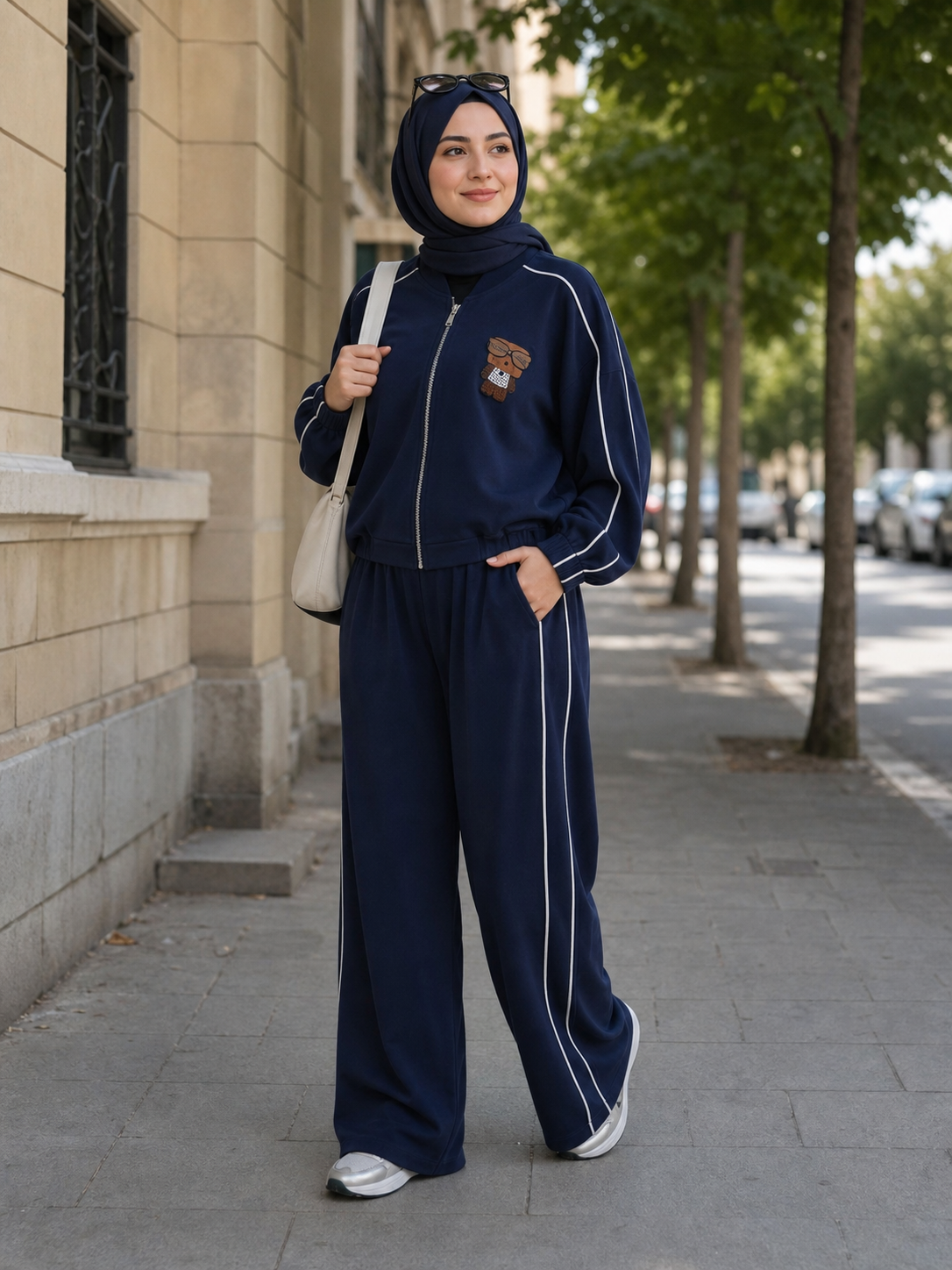 تنخور ست زنانه جکت و شلوار بغل نواری
