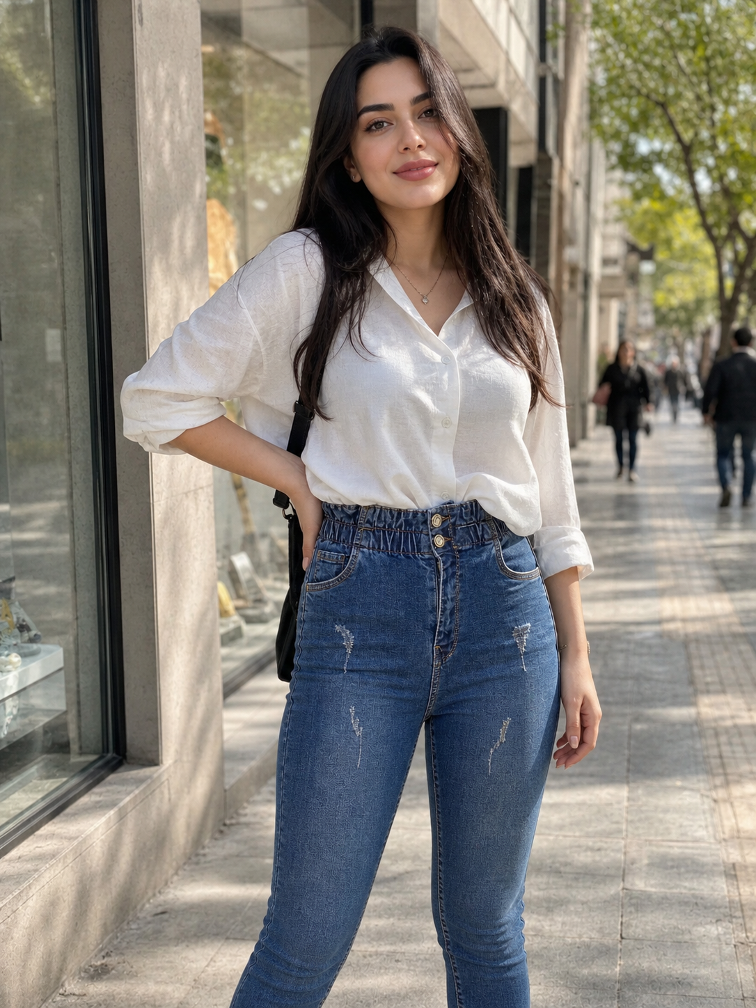 تنخور شلوار جین زنانه جذب کمر کش گازوییلی